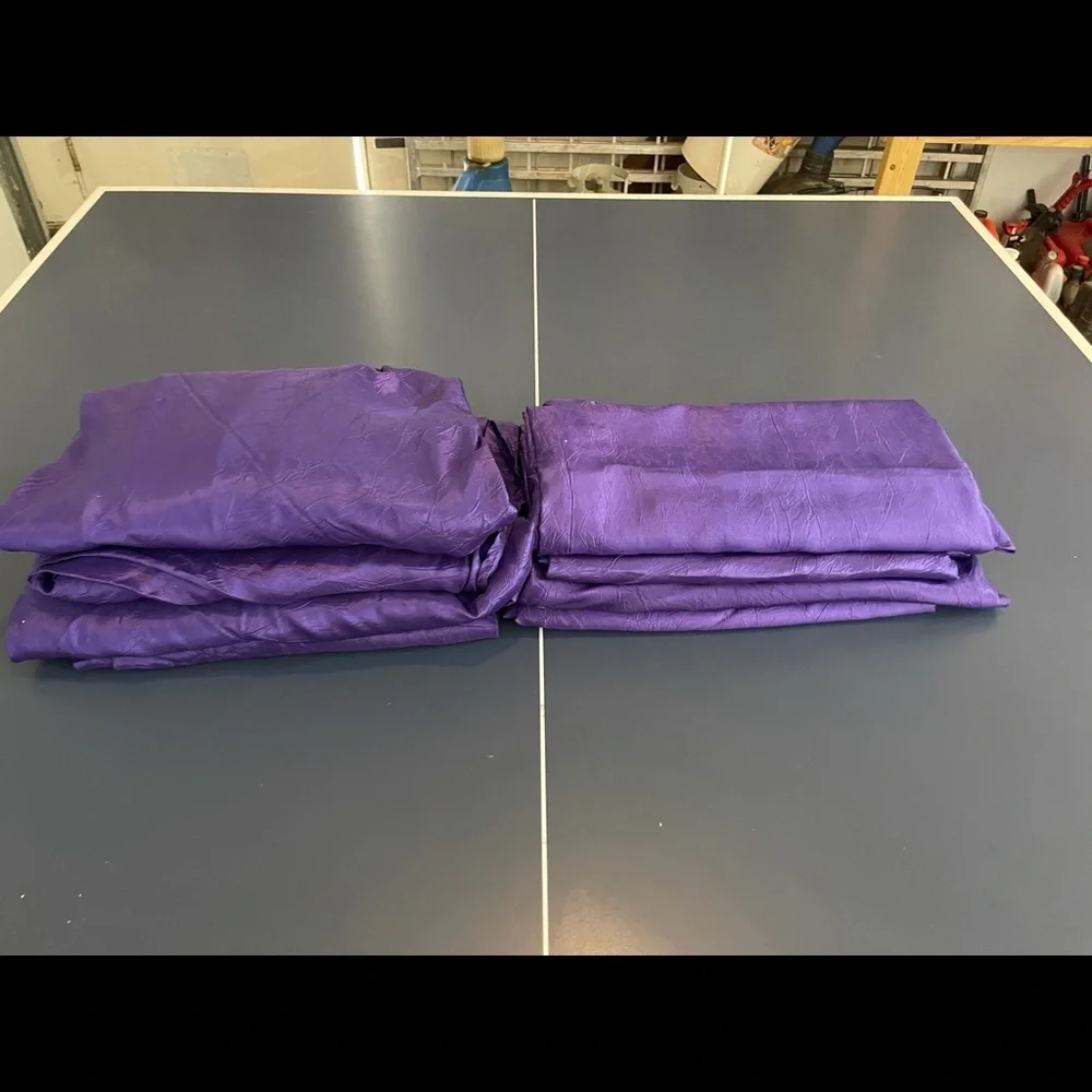 Purple Taffeta Crinkle Tablecloth  - 117 inch Round